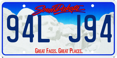 SD license plate 94LJ94