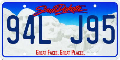 SD license plate 94LJ95