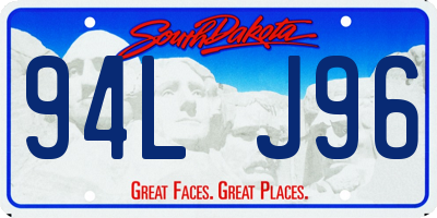 SD license plate 94LJ96