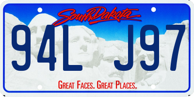 SD license plate 94LJ97