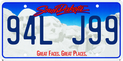 SD license plate 94LJ99