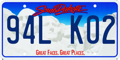 SD license plate 94LK02
