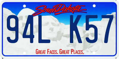 SD license plate 94LK57