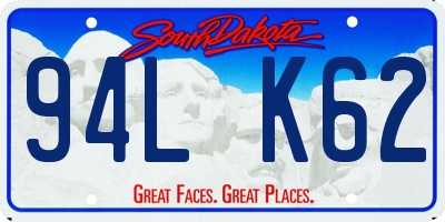 SD license plate 94LK62