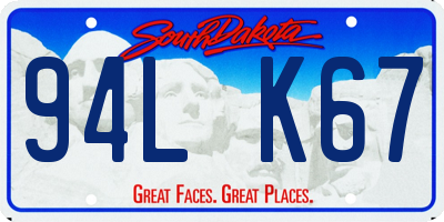 SD license plate 94LK67