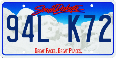 SD license plate 94LK72
