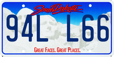 SD license plate 94LL66