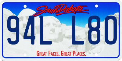 SD license plate 94LL80