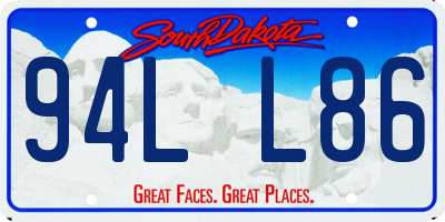 SD license plate 94LL86