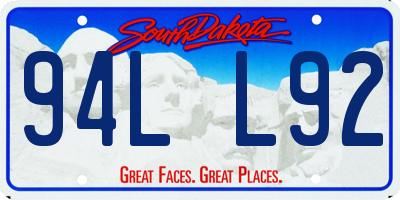 SD license plate 94LL92