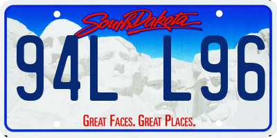 SD license plate 94LL96