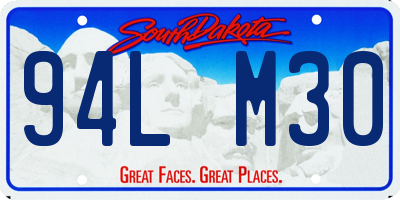 SD license plate 94LM30