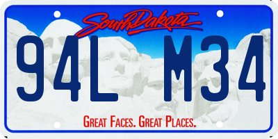 SD license plate 94LM34