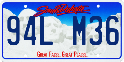 SD license plate 94LM36