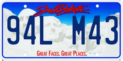 SD license plate 94LM43