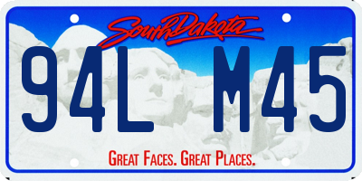 SD license plate 94LM45