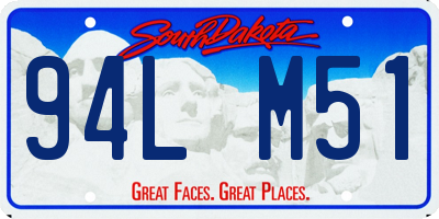 SD license plate 94LM51