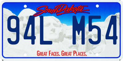 SD license plate 94LM54
