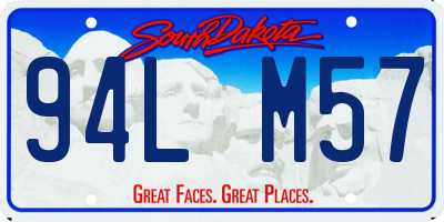 SD license plate 94LM57