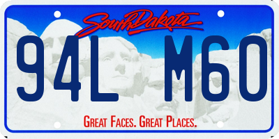 SD license plate 94LM60