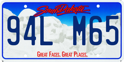 SD license plate 94LM65