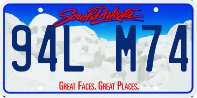 SD license plate 94LM74
