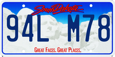 SD license plate 94LM78