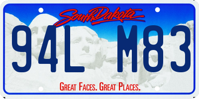 SD license plate 94LM83