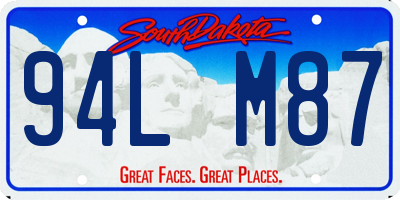 SD license plate 94LM87