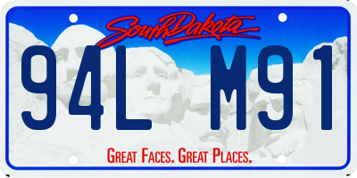 SD license plate 94LM91