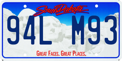 SD license plate 94LM93