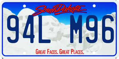 SD license plate 94LM96