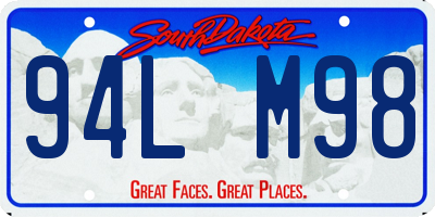 SD license plate 94LM98