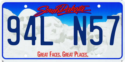 SD license plate 94LN57