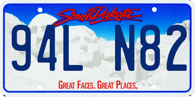 SD license plate 94LN82