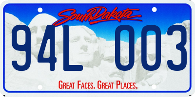 SD license plate 94LO03