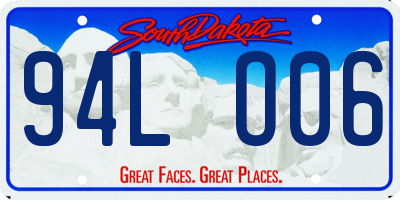 SD license plate 94LO06