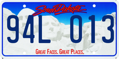 SD license plate 94LO13