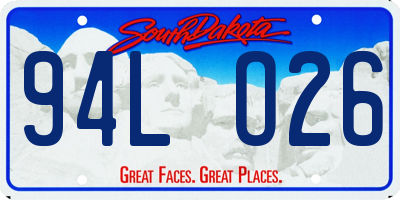 SD license plate 94LO26