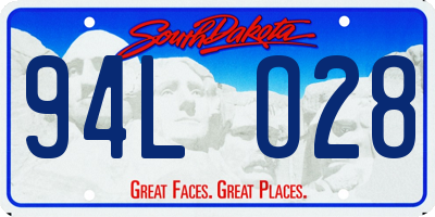 SD license plate 94LO28