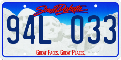 SD license plate 94LO33