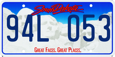 SD license plate 94LO53