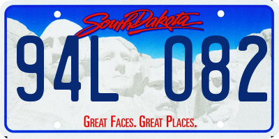 SD license plate 94LO82