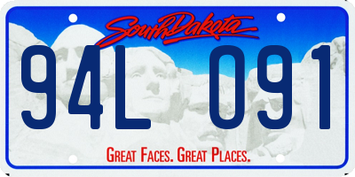 SD license plate 94LO91