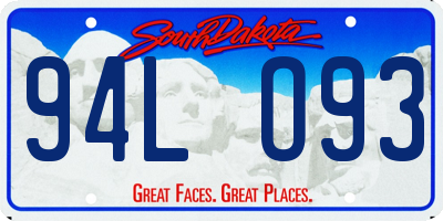 SD license plate 94LO93