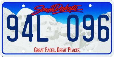 SD license plate 94LO96