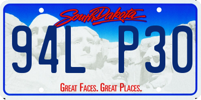 SD license plate 94LP30