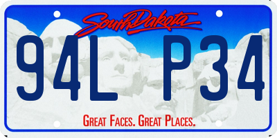 SD license plate 94LP34