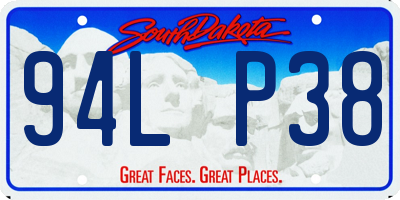 SD license plate 94LP38