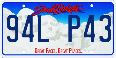 SD license plate 94LP43